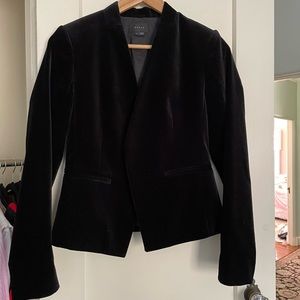 Theory black velvet blazer.